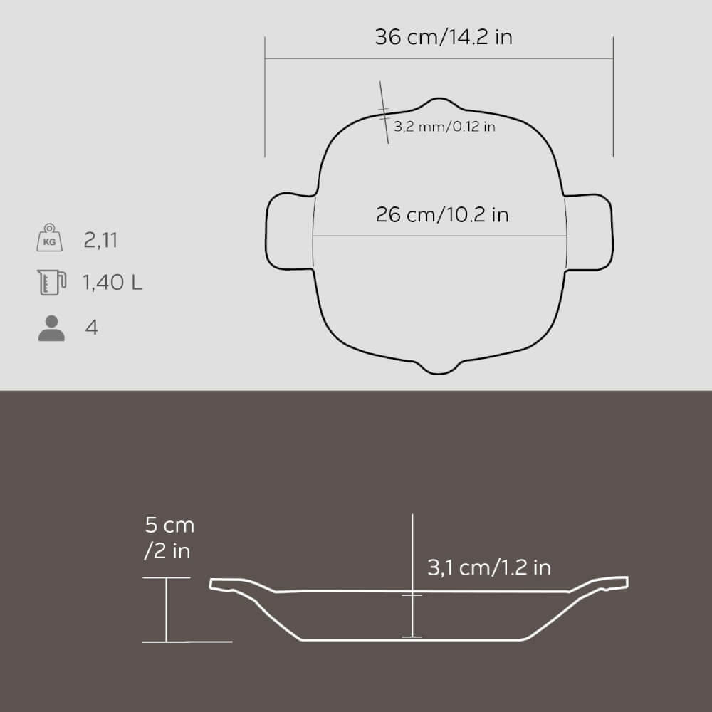 กระทะเหล็กหล่อ LAVA CW1692 ขนาด 26 ซม._8